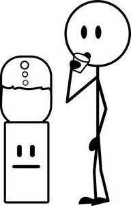 192x300 Drink Water Clipart Black And White