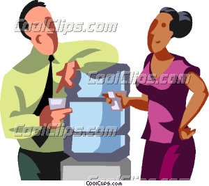 300x267 Co Workers Talking By The Water Cooler Clip Art