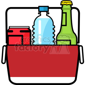 300x300 Royalty Free Cooler Loaded With Water Beer Soda Icon 398203 Vector