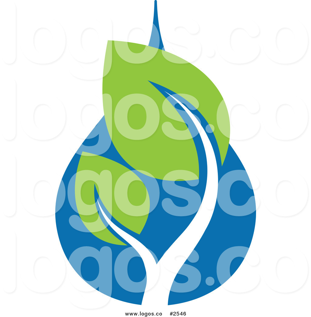 1024x1044 Royalty Free Green And Blue Raindrop And Leaf Logo By Elena