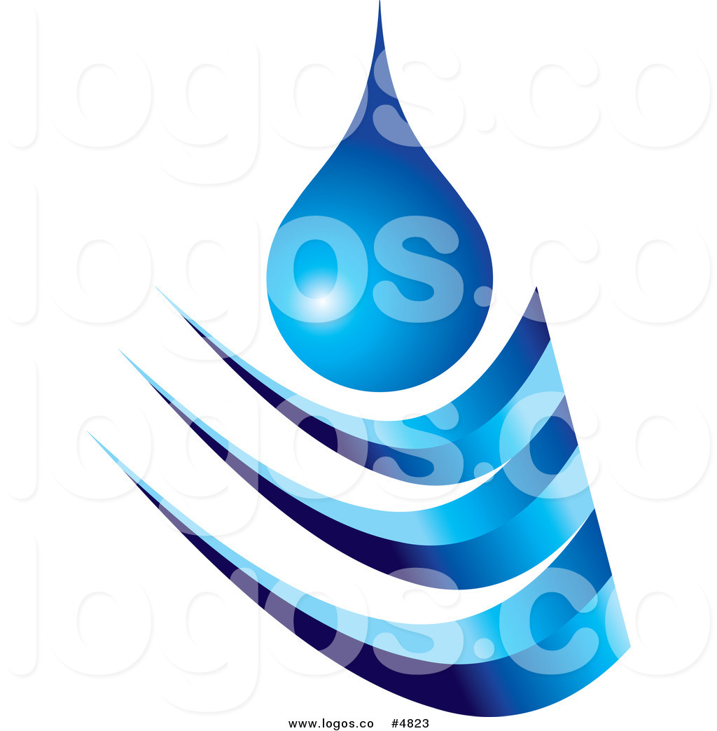 1024x1044 Royalty Free Vector Of A Blue Water Drop And Wave Logo By Lal