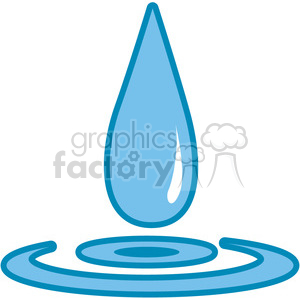 300x300 Royalty Free Blue Drop Of Water Image 397941 Vector Clip Art Image