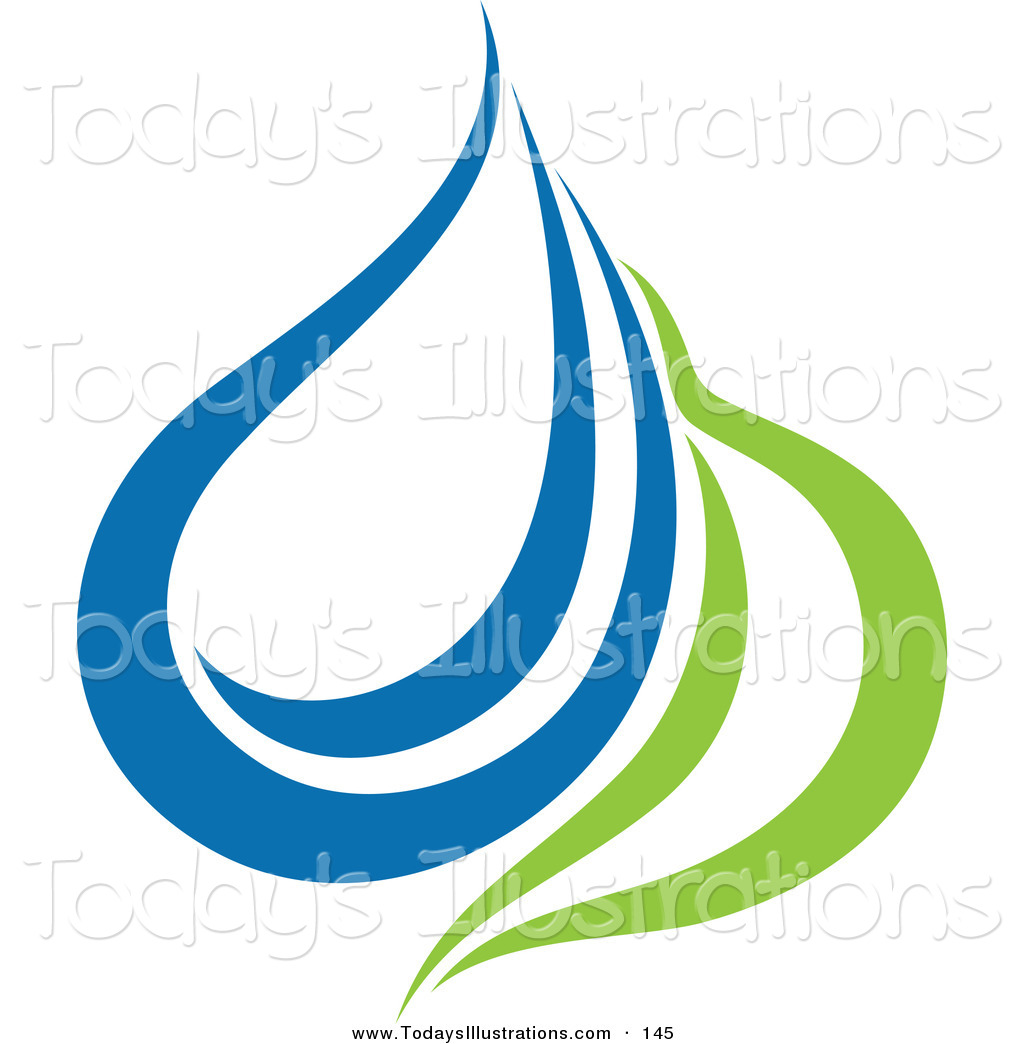 1024x1044 Clipart Of A Green Blue Ecology Logo Icon Of A Water Drop