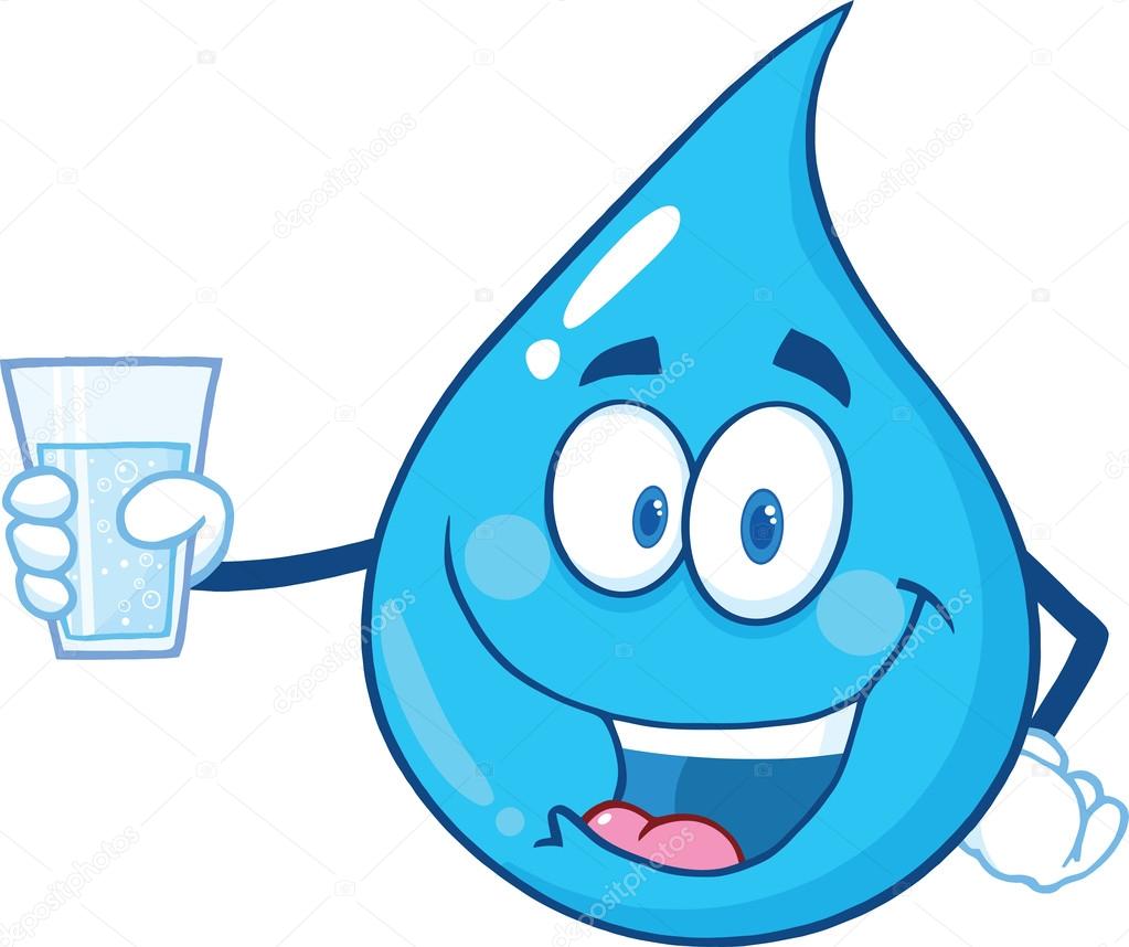 1023x858 Water Drop Character Holding A Water Glass Stock Photo Hittoon