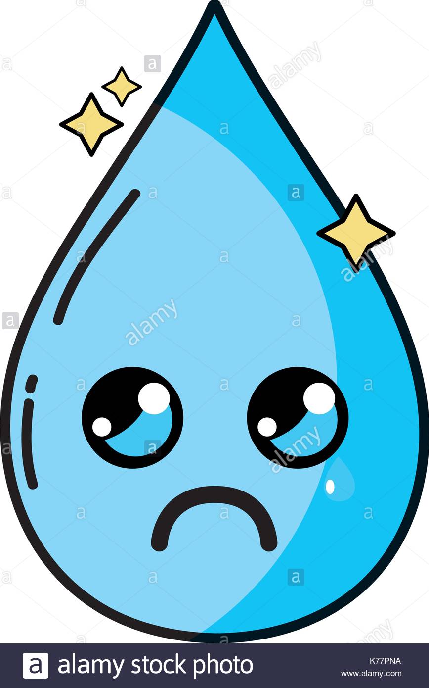 868x1390 Kawaii Cute Crying Water Drop Stock Vector Art Amp Illustration