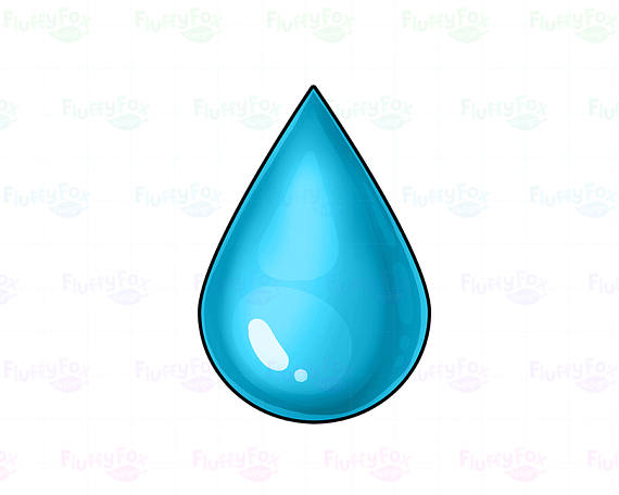 570x456 Water Drop Clipart, Water Droplet Clipart, Cute Rain Drop Colorful