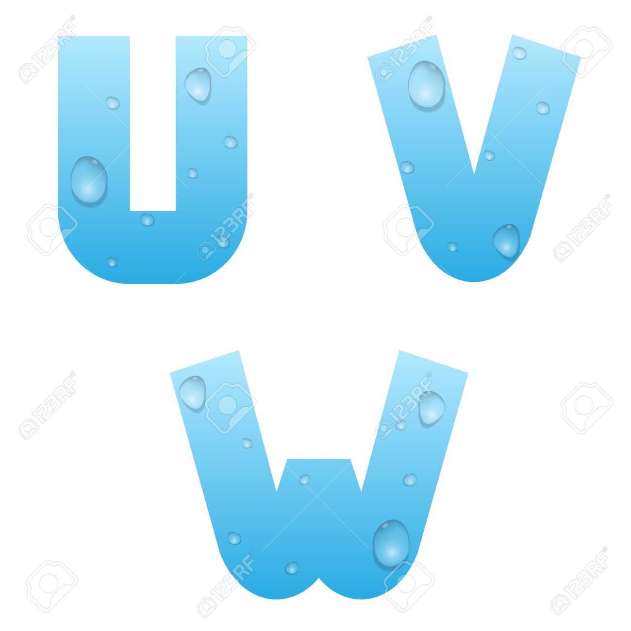 1300x1300 Free Clipart Water Letters