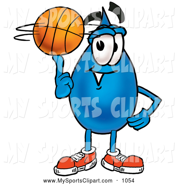 600x620 Sports Clip Art Of A Friendly Water Drop Mascot Cartoon Character