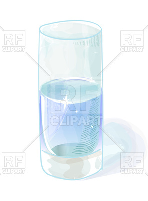 295x400 Watercolor Style Glass Of Water Royalty Free Vector Clip Art Image