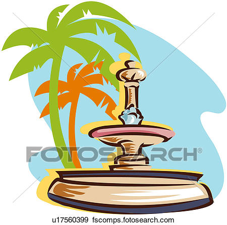 450x446 Clip Art Of Water Fountain U17560399