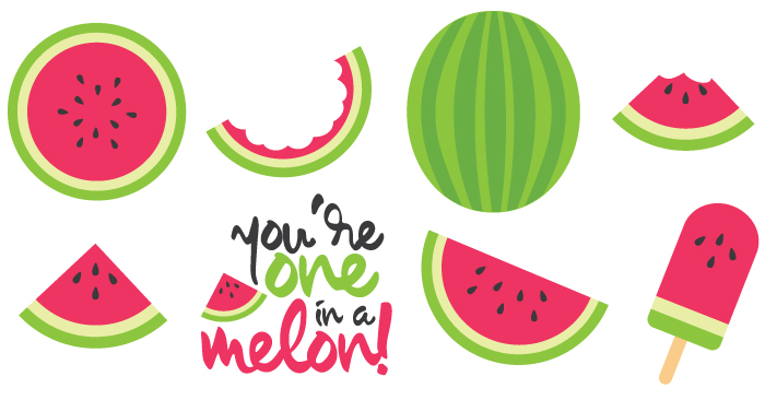 700x366 Watermelon Cut Files + Clip Art