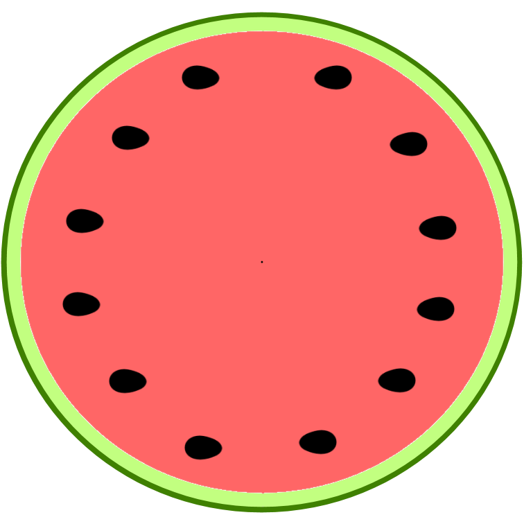 756x756 Watermelon Clipart Half Watermelon
