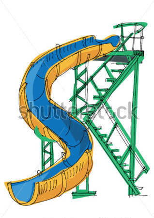 318x450 Water Slides In Water Parks Clipart