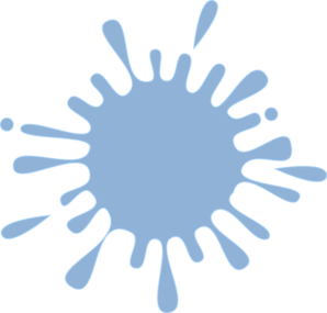 298x285 Ink Splash With Drops Blue Clip Art