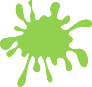 298x282 Green Paint Splash Clipart