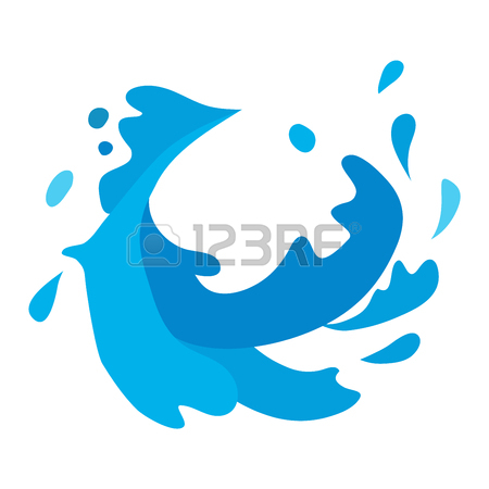 450x450 Water Splashes Collection Vector Set. Pour Drop Spa Symbol Water
