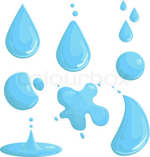 306x320 Water Splash Background.vector Blue Illustration For Text Stock