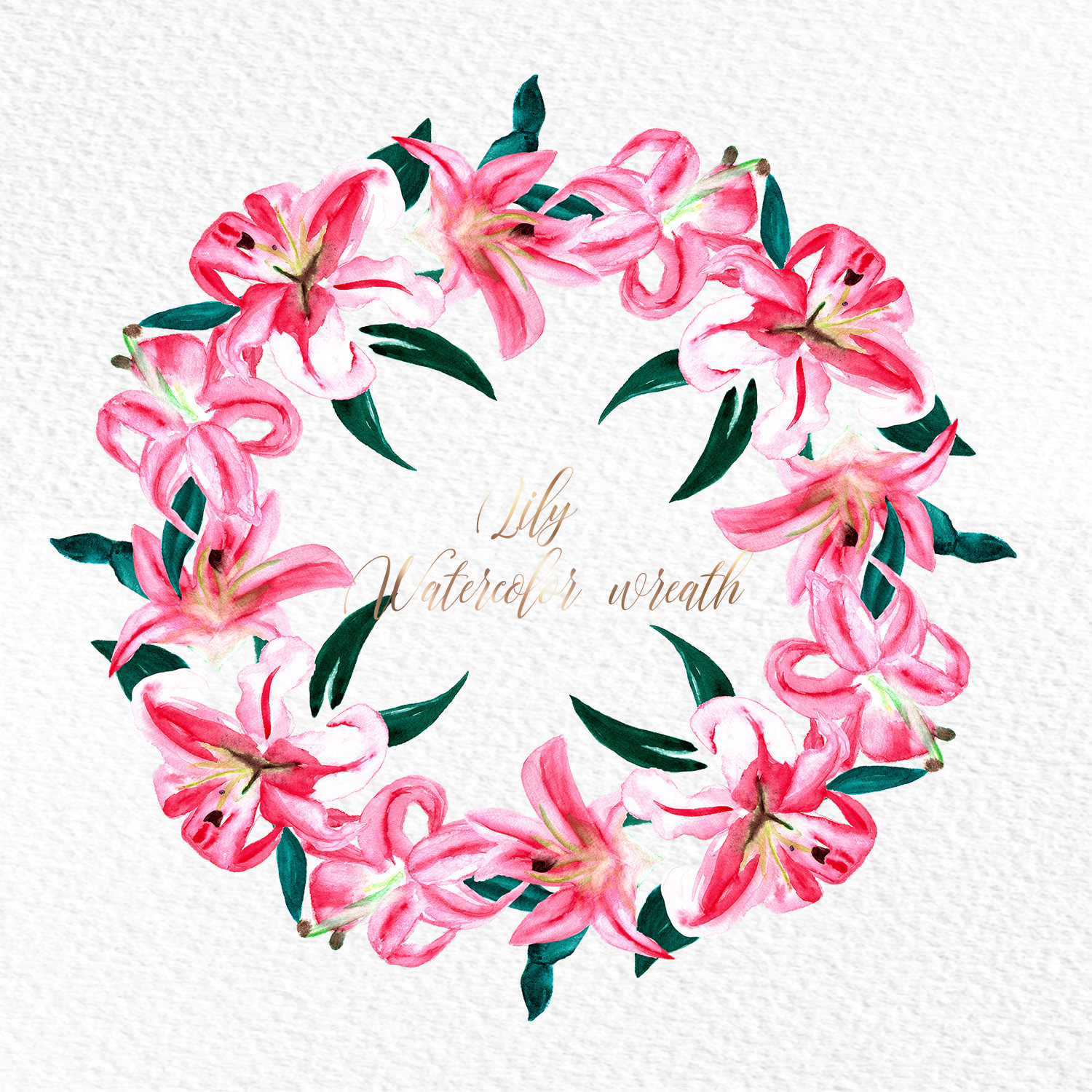 1500x1500 Watercolor Lily Clip Art Watercolor Flower Clipart Pink Lily Png