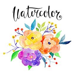 250x250 Watercolor Flowers Png Clipart By Water Design Bundles