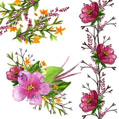 236x236 Diy Wedding Invitation Watercolor Clip Art Hand Painted Pink Peony