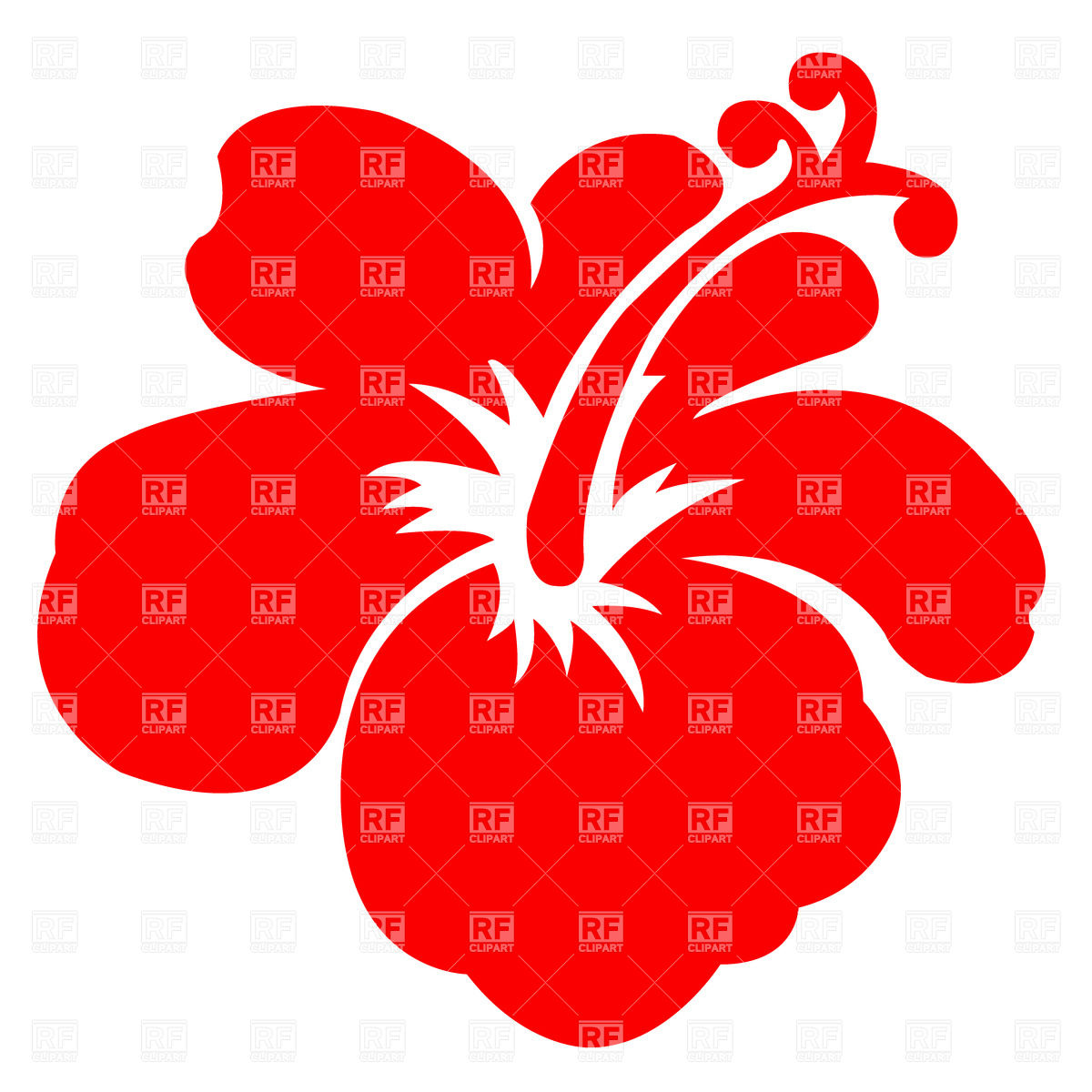 1200x1200 Red Hawaiian Flower