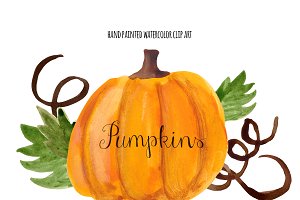 300x200 Pumpkin Clipart Watercolor
