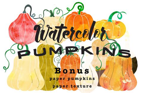 474x315 This Fall Clip Art Set Of Pretty Watercolor Pumpkins Look Like You