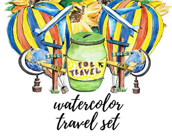 340x270 Travel Watercolor Etsy