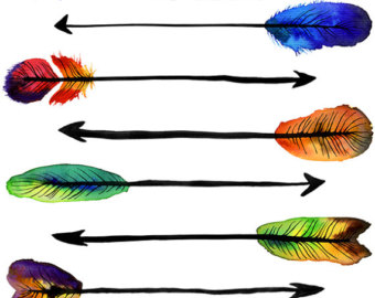 340x270 Watercolor Nest And Feather Digital Printable Clipart