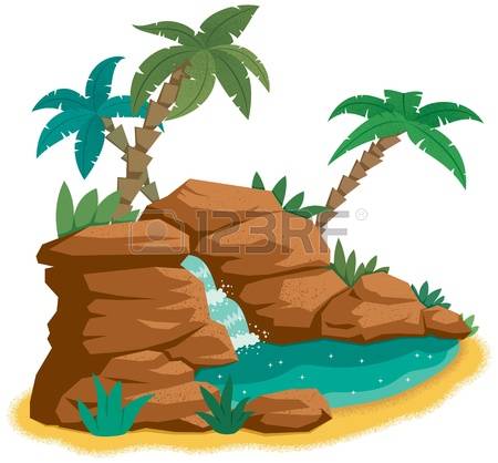 450x418 Waterfall Clipart Desert