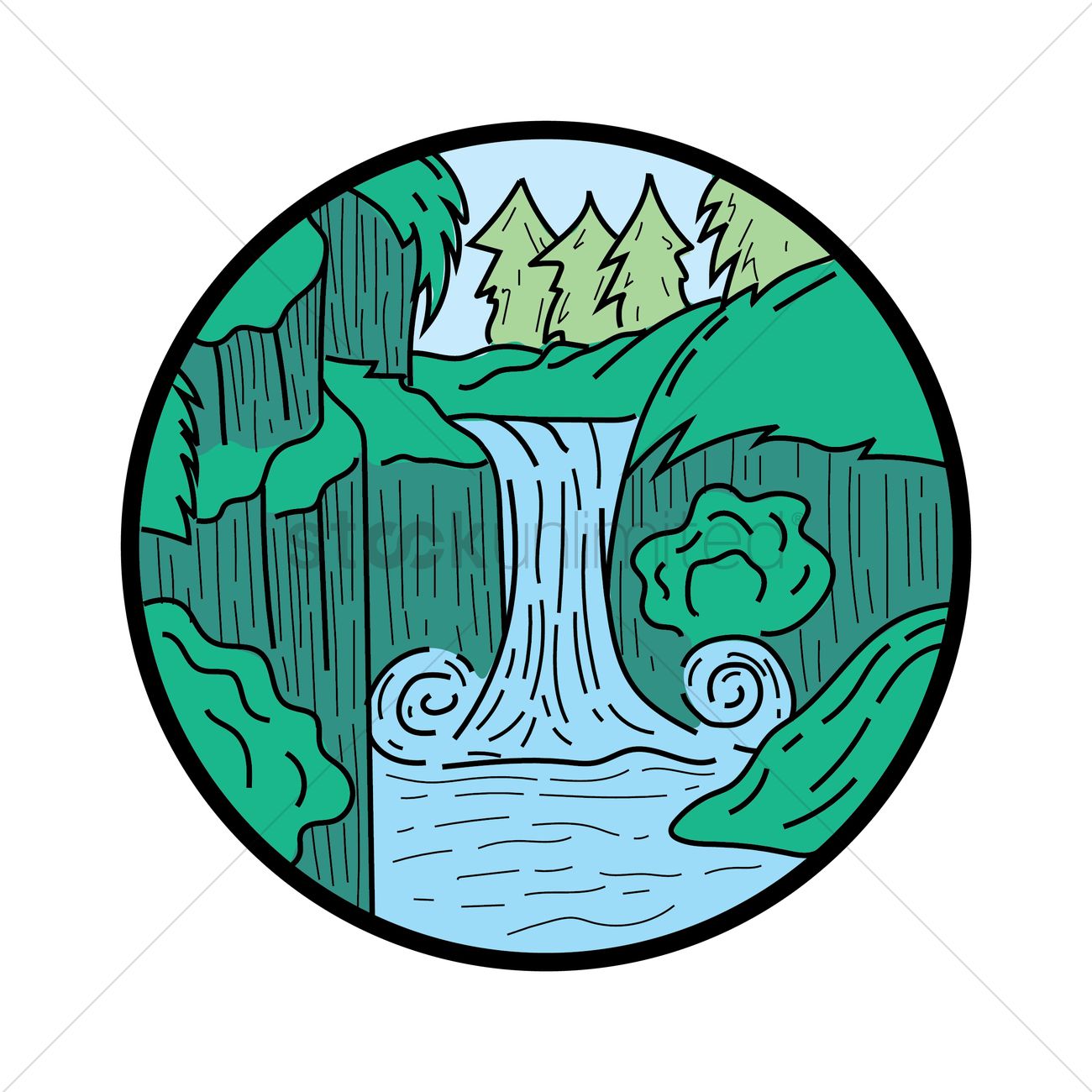 Водопад символ