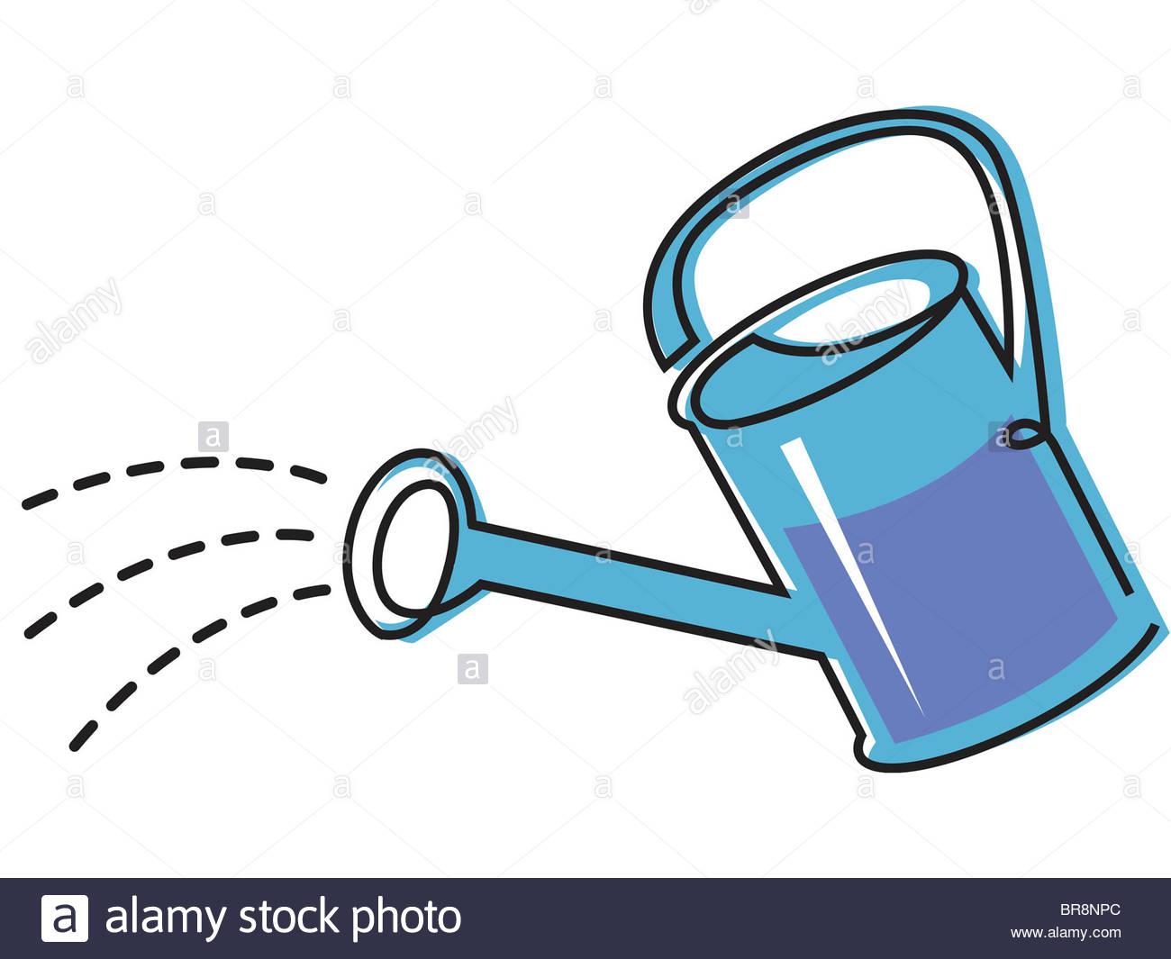 1300x1065 Drawing Of A Watering Can Stock Photo, Royalty Free Image