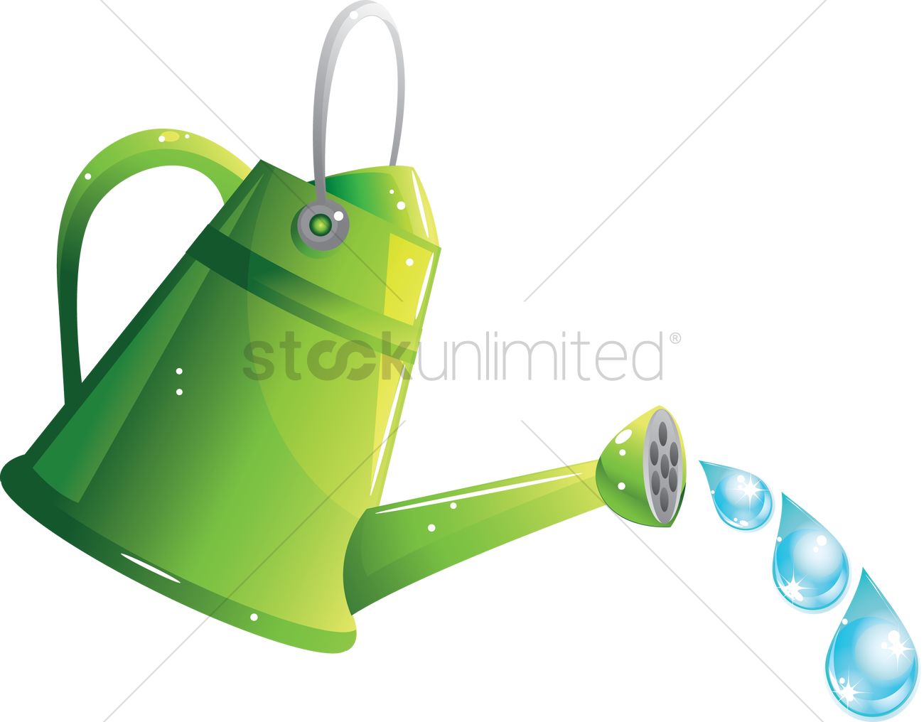 1300x1016 Watering Can Pouring Few Drops Of Water Vector Image