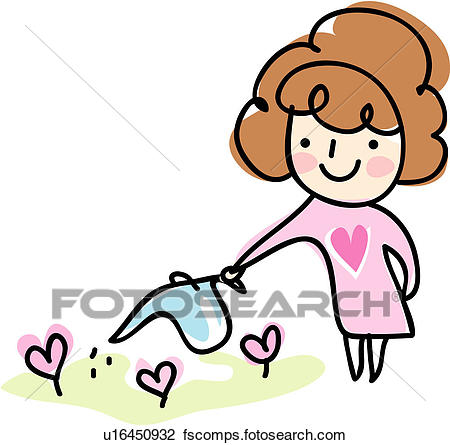 450x445 Clipart Of Love, Heart, Watering, Watercan, Holding, Hobby