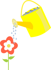 219x298 Flower Being Watered Clip Art