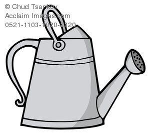 300x269 Silver Water Can Clipart Image