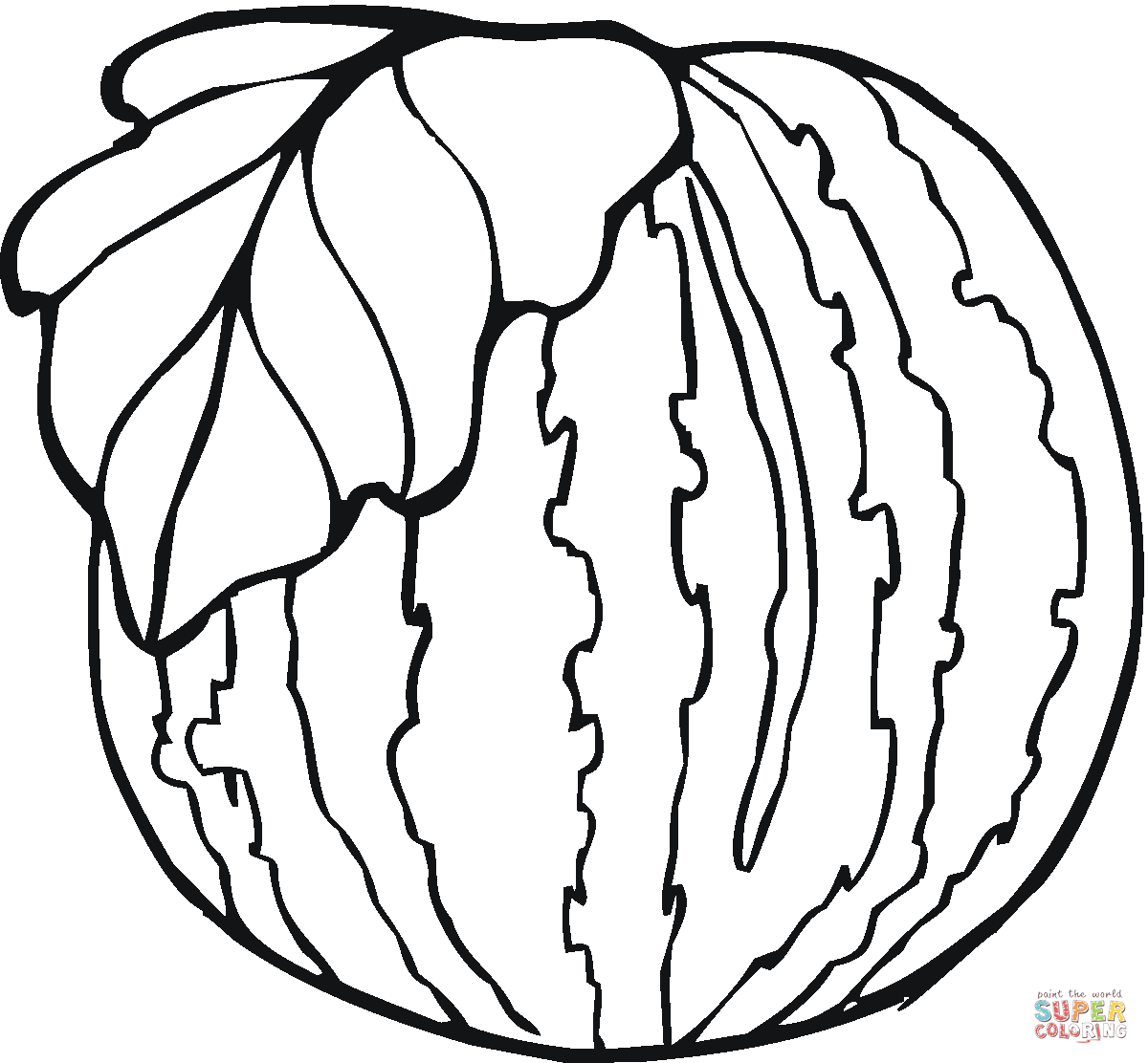 1200x1112 Watermelon 6 Coloring Page Free Printable Coloring Pages