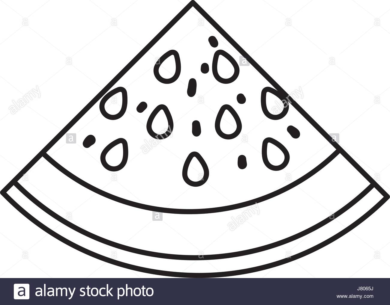 1300x1018 Black Silhouette With Watermelon Fruit Slice Stock Vector Art