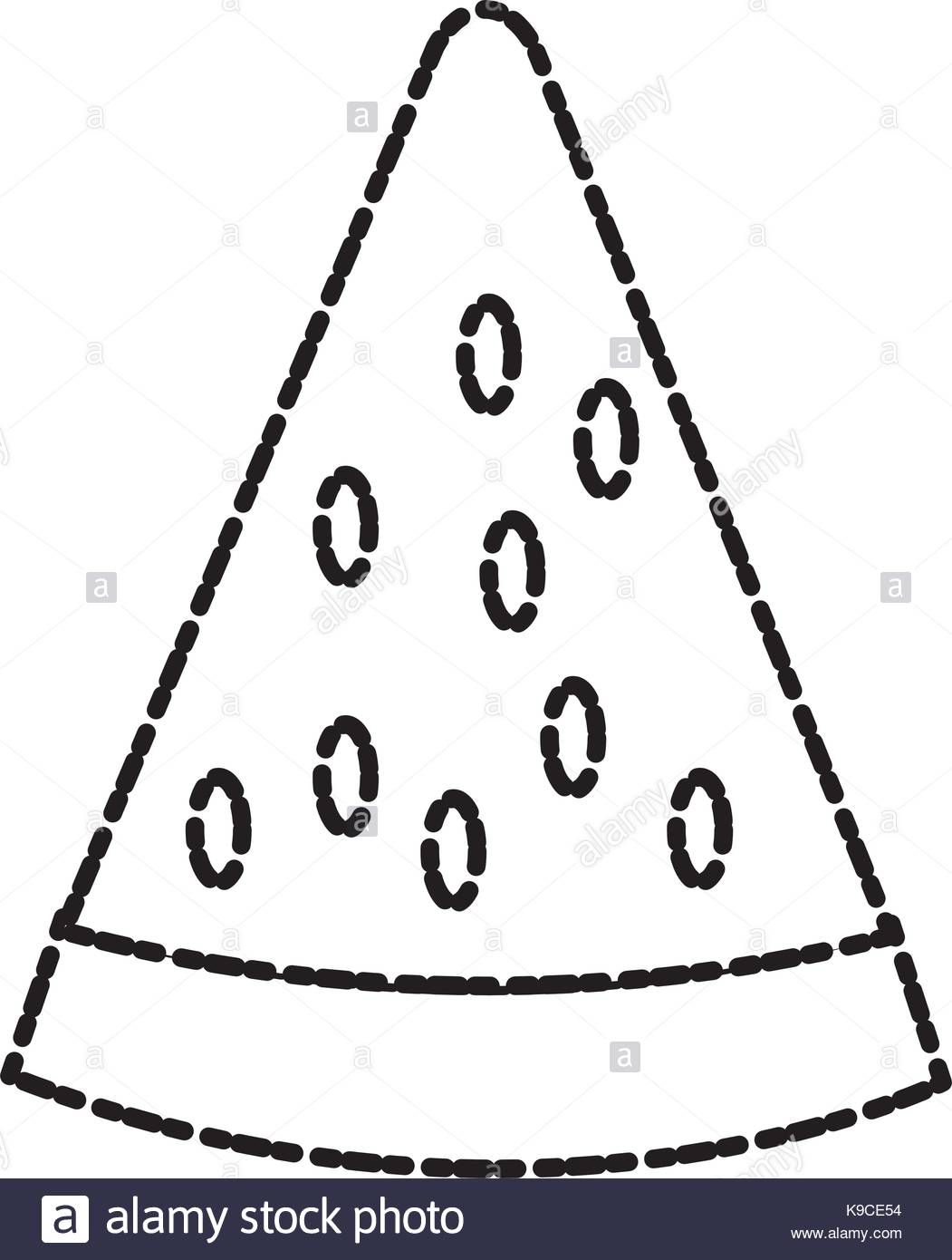 1051x1390 Black White Illustration Slice Watermelon Stock Photos Amp Black