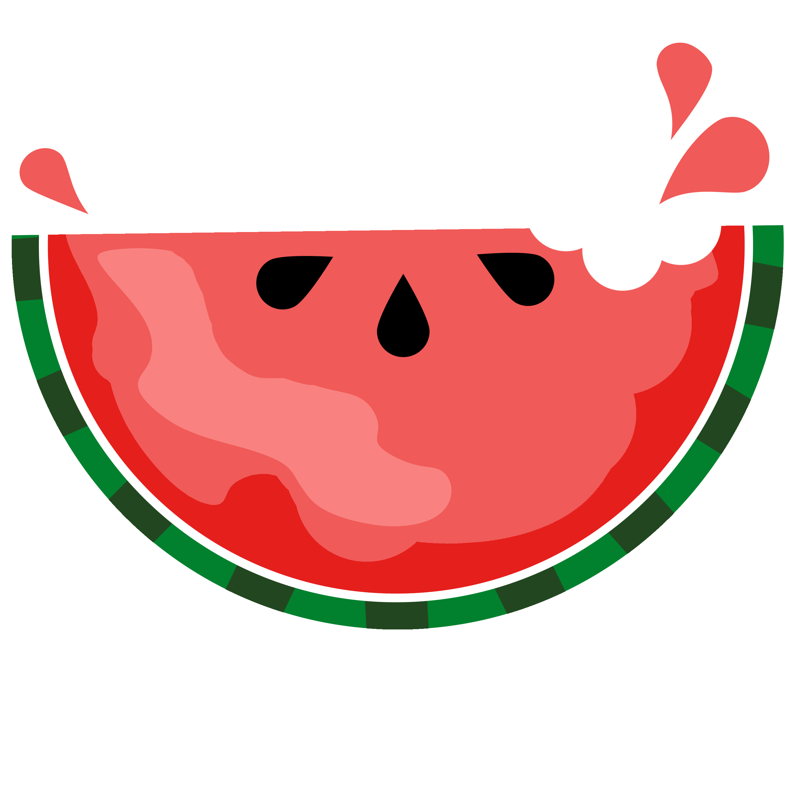 2700x2700 Black And White Watermelon Clipart Free 2
