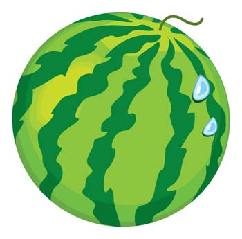 350x345 Green Watermelon Clipart