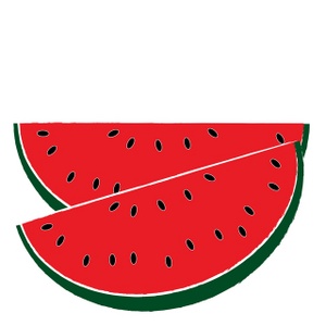 300x300 Watermelon Clipart Black And White Free 3