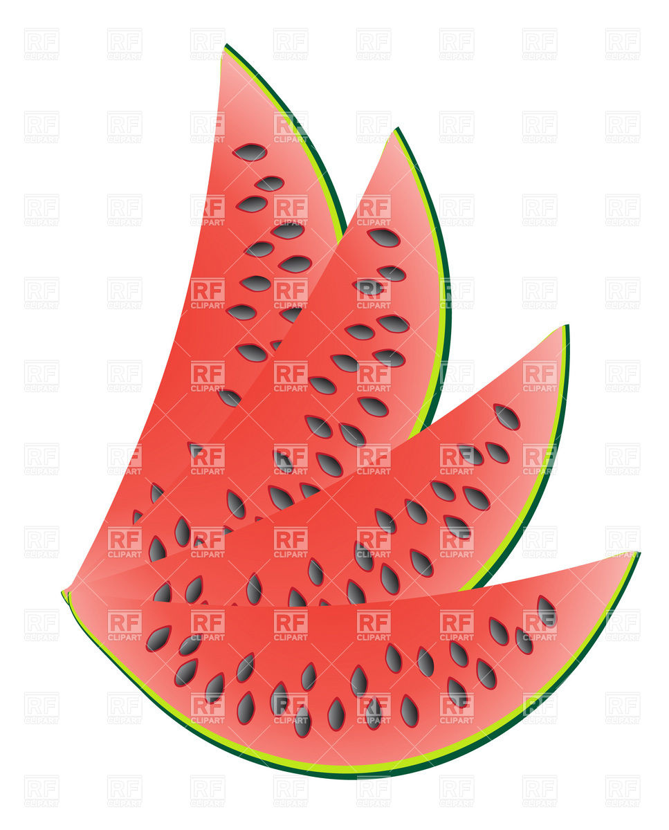 967x1200 Ripe Slice Of Watermelon Royalty Free Vector Clip Art Image