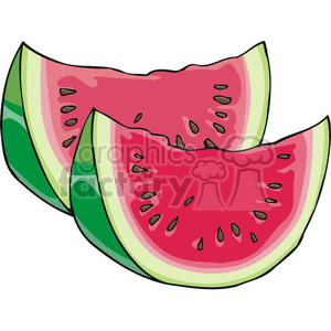 300x300 Royalty Free Watermelon Slices 383004 Vector Clip Art Image