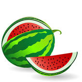 170x170 Clip Art Of Watermelon With Fruit Slice K6366312