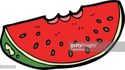 500x282 Cartoon Watermelon Slice Premium Clipart