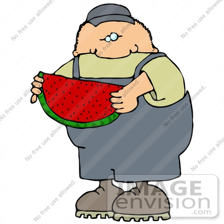 450x450 Clip Art Graphic Of A Boy Eating Watermelon
