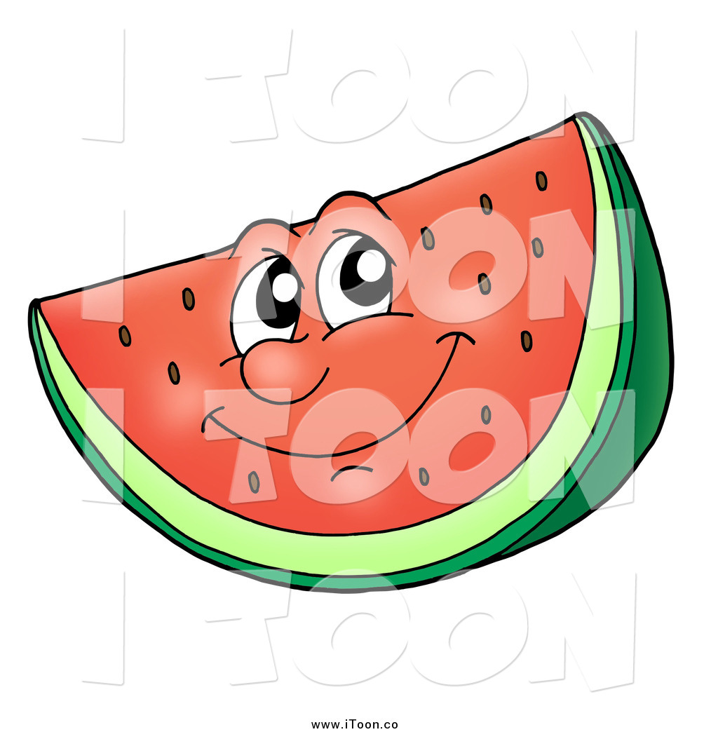 1024x1044 Royalty Free Cartoon Of A Happy Watermelon By Visekart