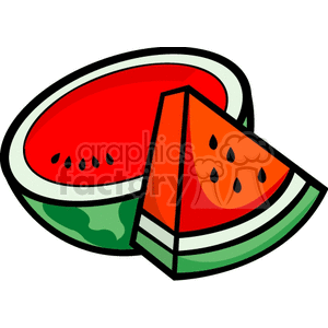 300x300 Royalty Free Cartoon Watermelon 141836 Vector Clip Art Image