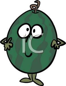 231x300 Art Image A Watermelon With A Face And Arms And Legs